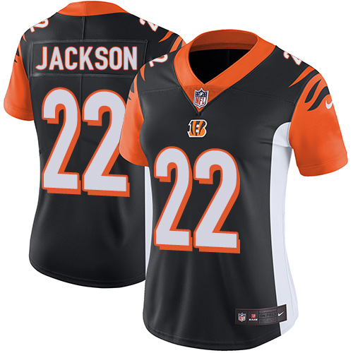 Nike Bengals #22 William Jackson Black Team Color Women's Stitched NFL Vapor Untouchable Limited Jersey
